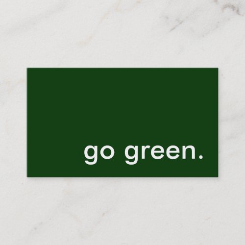 go green business card