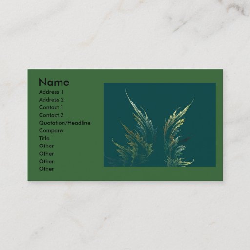 Customizable Go Green Business Card