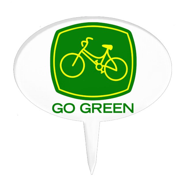 Go Green Cake Topper (Front)