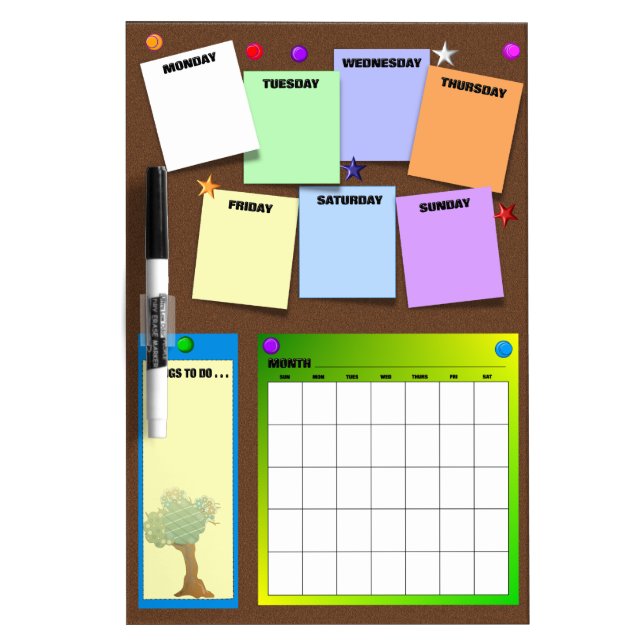 Go Green Calendar Dry-Erase Board (Front)