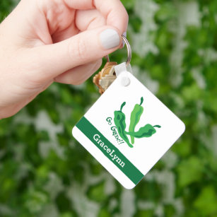 Go Green!!! Chile Peppers Keychain