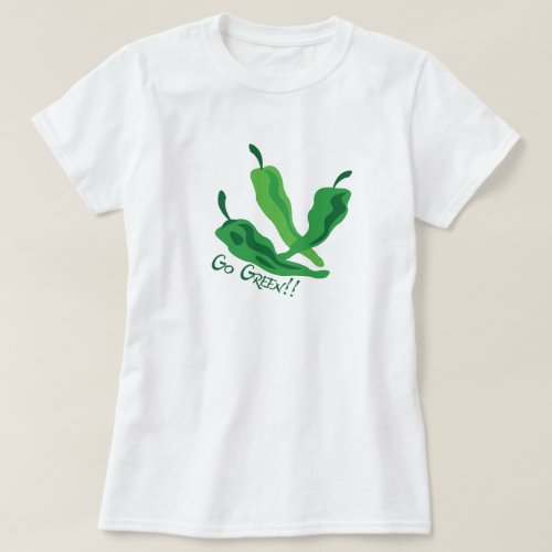Go Green Chile Peppers T_Shirt