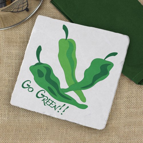 Go Green Chile Peppers Trivet