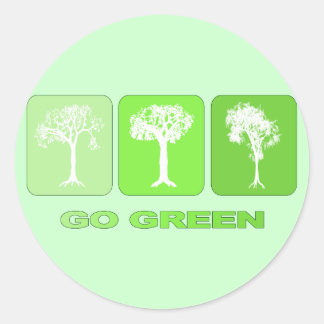 Go Green Classic Round Sticker