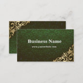 Go Green Damask Business Card (Front/Back)