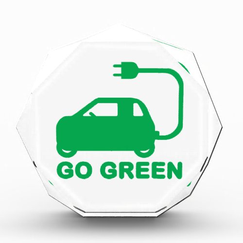 Go Green  Drive Electric Cars Acrylic Award