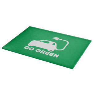 Go Green ~ Drive Electric Cars Cutting Board