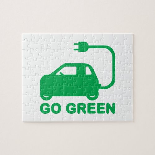 Go Green  Drive Electric Cars Jigsaw Puzzle