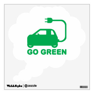 Go Green ~ Drive Electric Cars Wall Decal