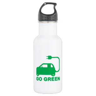 Go Green ~ Drive Electric Cars Water Bottle