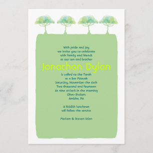 GO GREEN EARTH Bar Bat Mitzvah Invitation