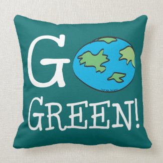 Go Green Throw Pillows