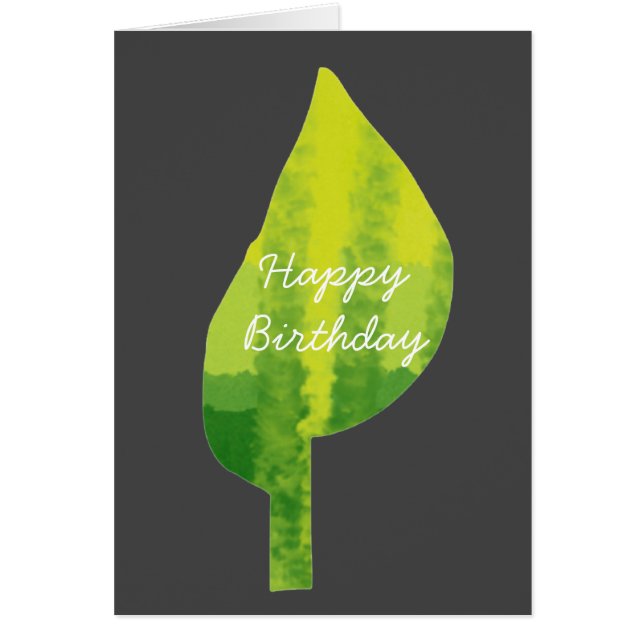 Go green eco nature leaf design cards (Front)