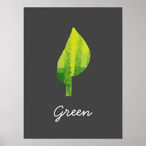 Go green eco nature leaf design poster
