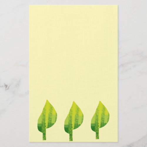 Go green eco nature leaf design stationery