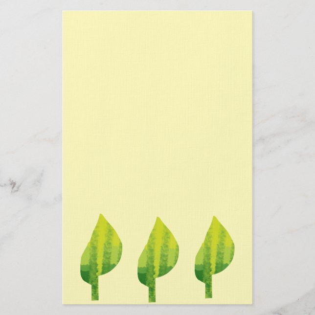 Go green eco nature leaf design stationery (Front)