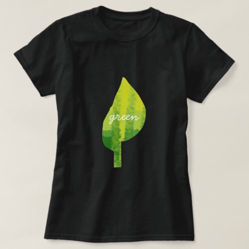 Go green eco nature leaf design T_Shirt