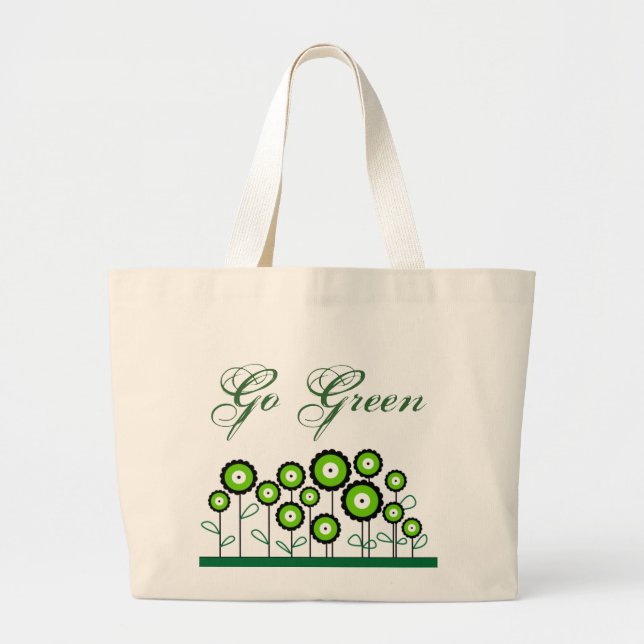 GO GREEN Elegant Tote Bag (Front)