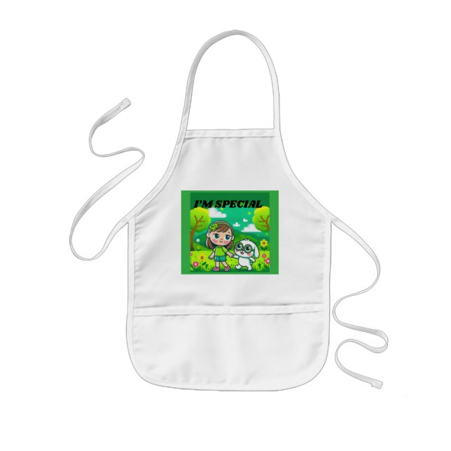 Go Green For Celebral Palsy Awareness  Kids' Apron (Front)