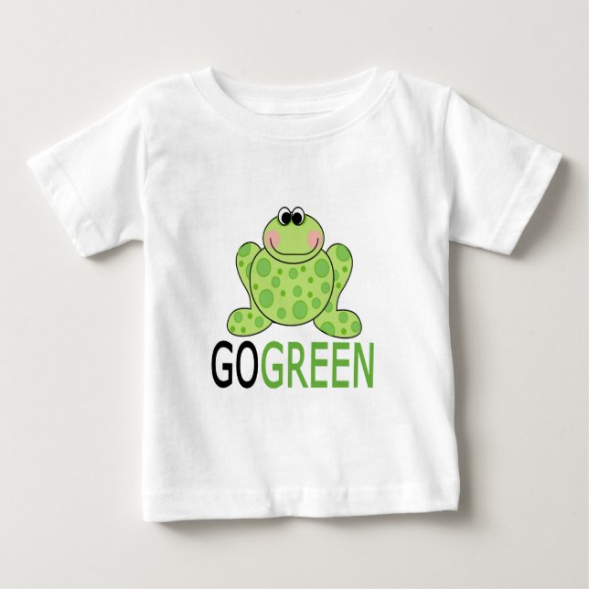GO GREEN Frog Baby T-Shirt (Front)