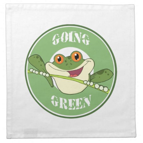 Go Green Frog Cloth Napkin