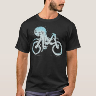 Go green go bike go for bike paths octopus funny T T-Shirt