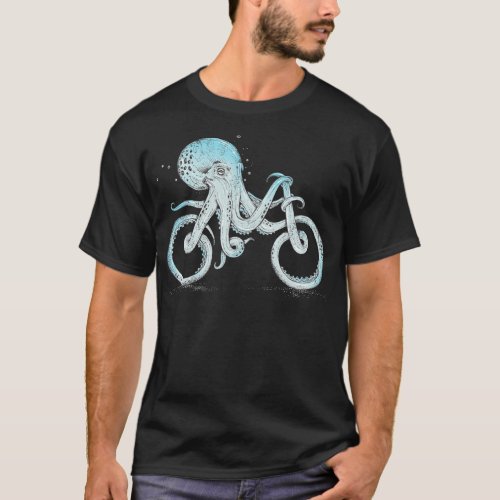 Go green go bike go for bike paths octopus funny T T_Shirt
