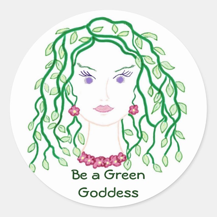 go green goddess stickers