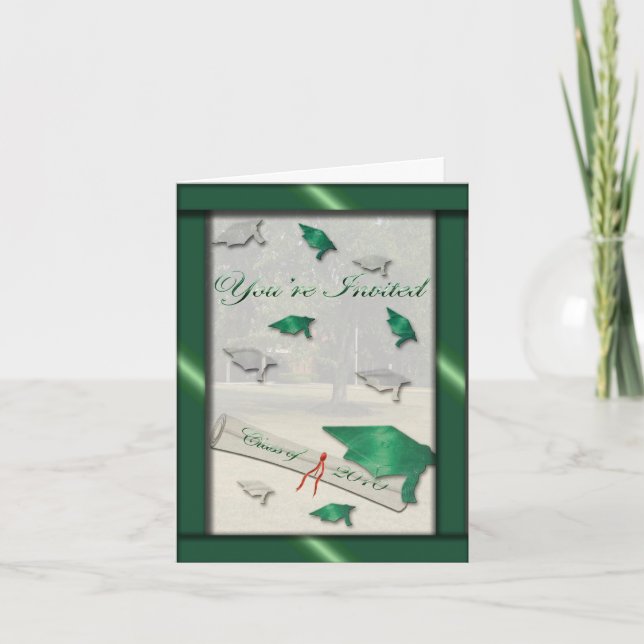 Go Green Graduation Invitation (Front)