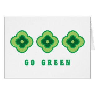 Go Green (Green Flower) Cards