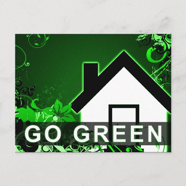 go green : hi-fi home postcard (Front)