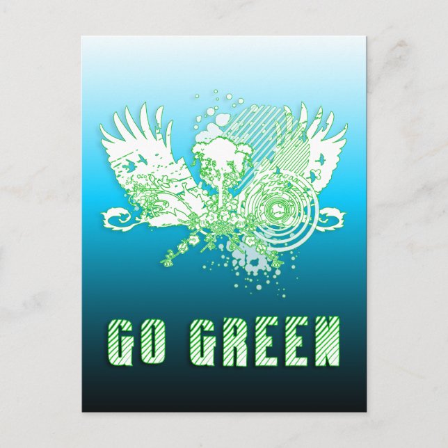 go green : hi-fi tree postcard (Front)