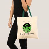 Go green!, ladybug tote bag (Front (Product))