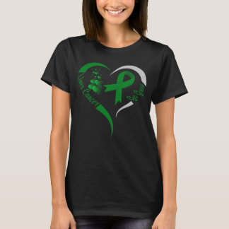 go green liver cancer awareness heart T-Shirt