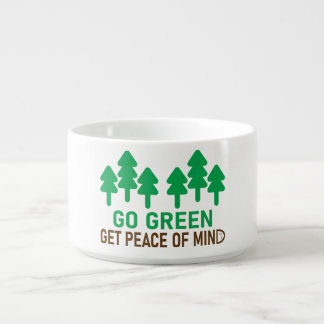 Go Green motivational design with quote. Bowl