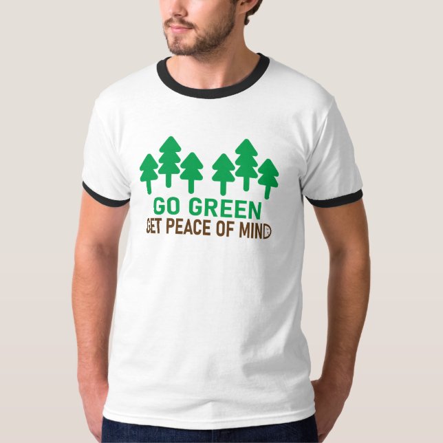 Go Green motivational design with quote. T-Shirt (Front)