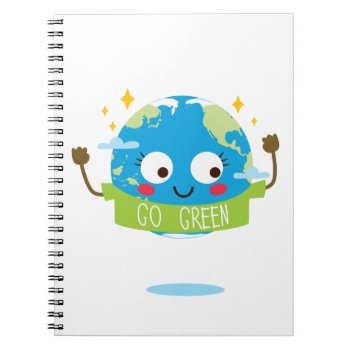 Go Green Notebook by Kakigori at Zazzle