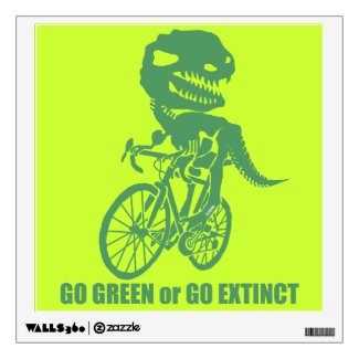 Go green or go extinct wall sticker