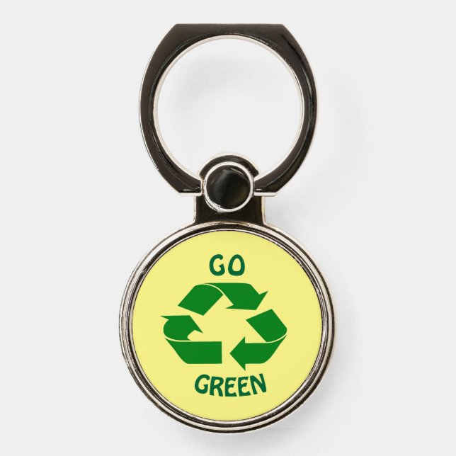 GO GREEN PHONE RING STAND (Front)