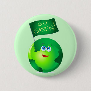 Go Green! Pinback Button