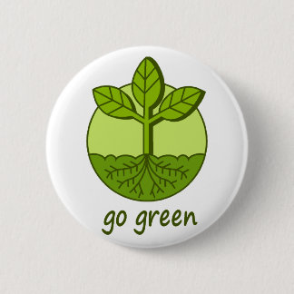 Go Green Pinback Button
