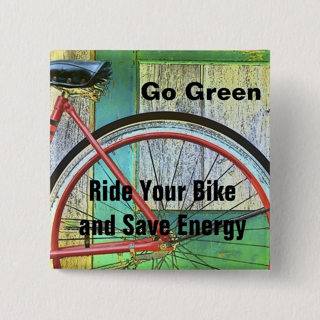 GO GREEN PINBACK BUTTON (Front)
