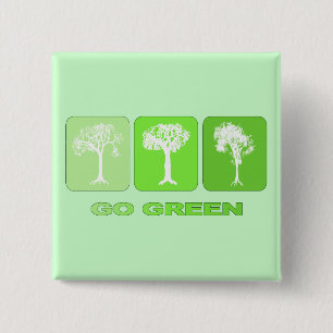 Go Green Pinback Button