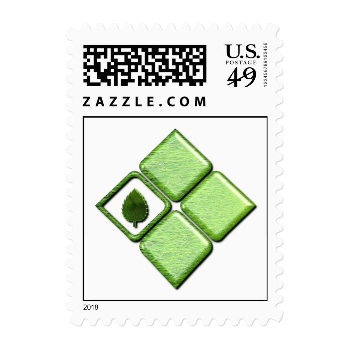 Go Green Postage Stamp