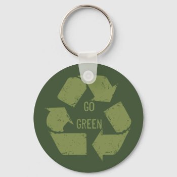 Go Green Recycle Logo Keychain by artladymanor at Zazzle
