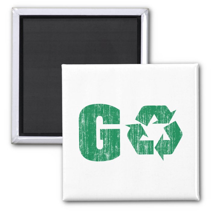 Go Green Recycle Refrigerator Magnets