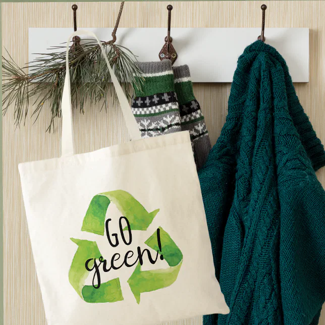 Go Green Recycle Tote Bag Zazzle