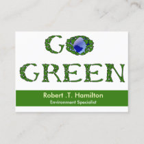 go green  recycling company Business Cards