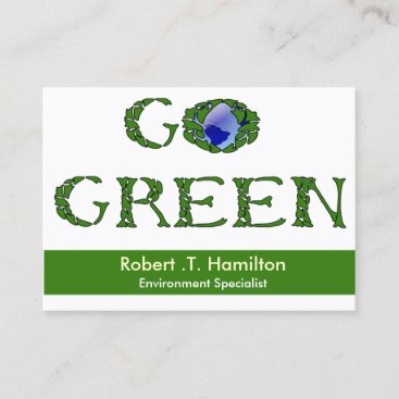 go green  recycling company Business Cards