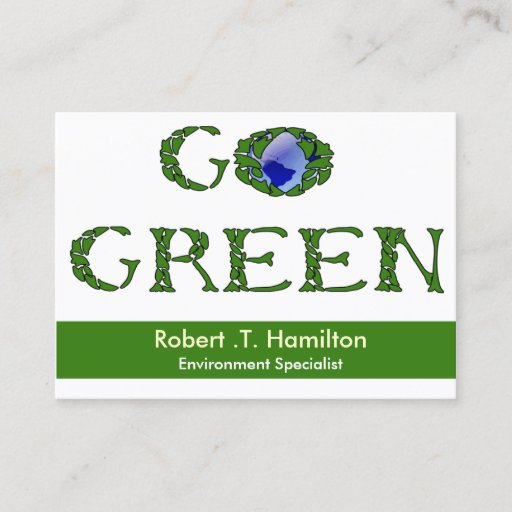 Customizable go green  Business Cards
